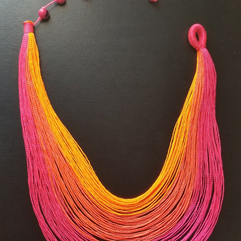 New Handmade Necklace Colorful 80 Strings - Picture 3 of 8